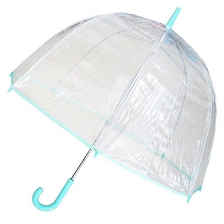 Conch Umbrellas Conch Umbrellas 1265AXGreen Bubble Clear Umbrella; Dome Shape Clear Umbrella 1265AXGreen